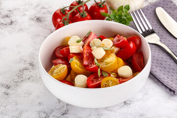 Italian Caprese salad with tomato and mozzarella