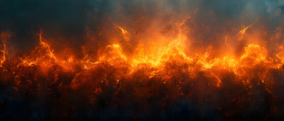 Fototapeta na wymiar Massive Flames Engulfing the Sky