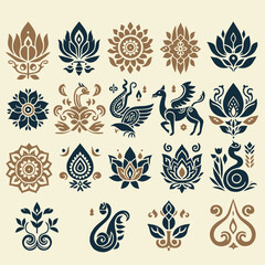 seamless floral pattern of thai ornaments