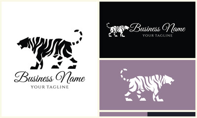 silhouette vector tiger logo template