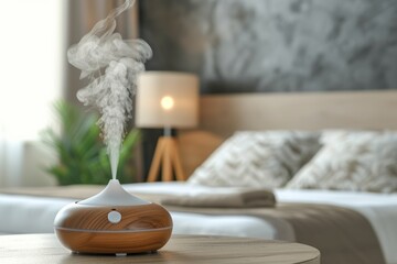 photo of aroma therapy with diffuser Generated AI
