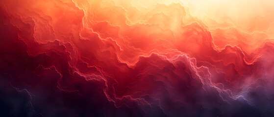 Red and Orange Background With Clouds