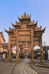 The ancient archway group - a traditional architecture structure, donated by locals to honor...