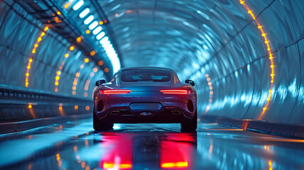 Rail-light tunnel autonomous vehicle