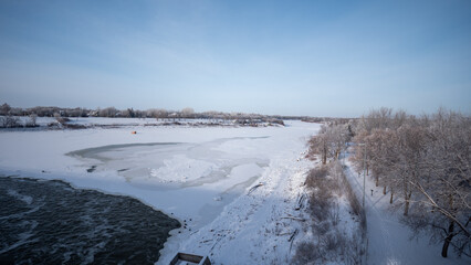 river in winter