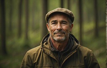Obraz premium portrait of a male model who loves nature. Generative AI