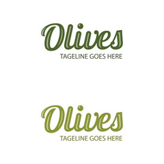 Olives Word Mark Logo Design 