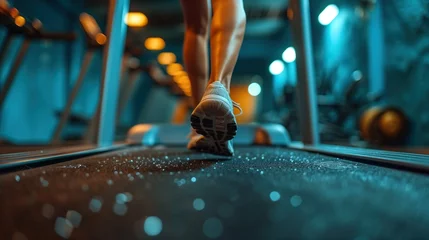 Foto op Plexiglas anti-reflex Running on the treadmill © KhaizanGraphic