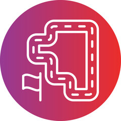 Race Track Icon Style