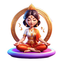 girl in meditation
