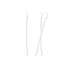 Cotton Buds with transparent background cleanliness. realistic toiletries