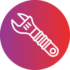 Adjustable Wrench Icon Style