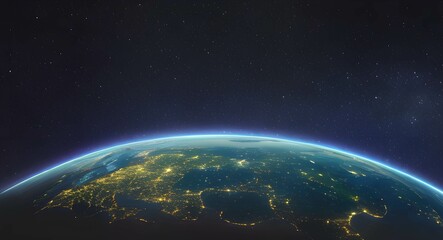 Obraz premium 宇宙のから見た地球