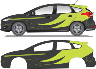 Obraz premium Abstract Car Decal Vector Illustration
