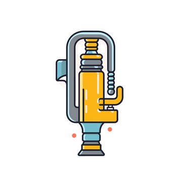 Vector cleaner cartoon icon illustration