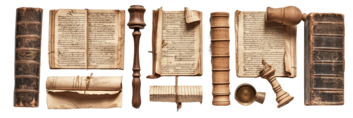 set of Constitution, transparent background, isolated image, generative AI