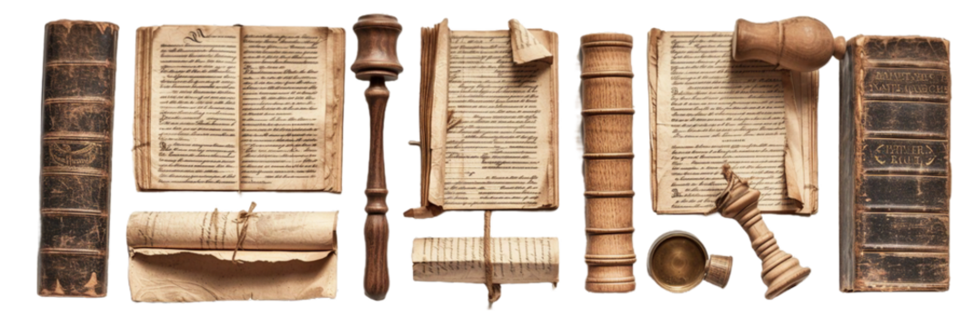 set of Constitution, transparent background, isolated image, generative AI