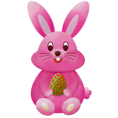 easter bunny with egg, rabbit, Easter Day illustration