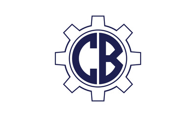 CB initial letter mechanical circle logo design vector template. industrial, engineering, servicing, word mark, letter mark, monogram, construction, business, company, corporate, commercial, geometric