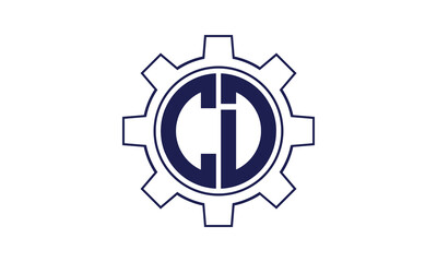 CD initial letter mechanical circle logo design vector template. industrial, engineering, servicing, word mark, letter mark, monogram, construction, business, company, corporate, commercial, geometric