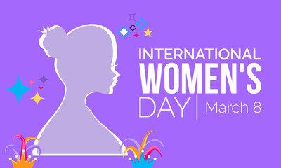 Obraz na płótnie Canvas International Women's Day celebrated every year of March 8, Women's right Vector banner, flyer, poster and social medial template design.
