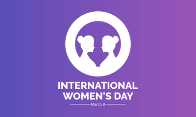 International Women's Day celebrated every year of March 8, Women's right Vector banner, flyer, poster and social medial template design.