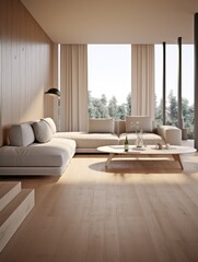 bright modern living room UHD Wallpaper