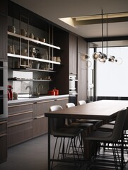 modern luxury kitchen UHD Wallpaper