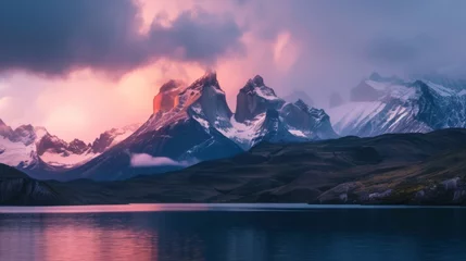 Fotobehang Cuernos del Paine Torres del Paine