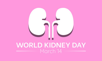 World Kidney Day Observed every year of March 14, Medical Awareness Vector banner, flyer, poster and social medial template design.