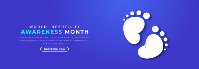 World Infertility Awareness Month Paper cut style Vector Design Illustration for Background, Poster, Banner, Advertising, Greeting Card