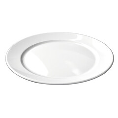 side view empty plate isolated on transparent background