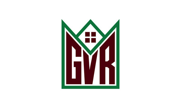 GVR initial letter real estate builders logo design vector. construction ,housing, home marker, property, building, apartment, flat, compartment, business, corporate, house rent, rental, commercial