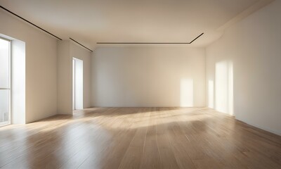Fototapeta premium 空の部屋。 光が差し込む。白い壁｜empty room. Light shines in. white wall. Generative AI