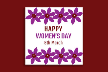 women's day banner design, social media post,
