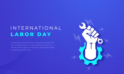 International Labor Day Paper cut style Vector Design Illustration for Background, Poster, Banner, Advertising, Greeting Card