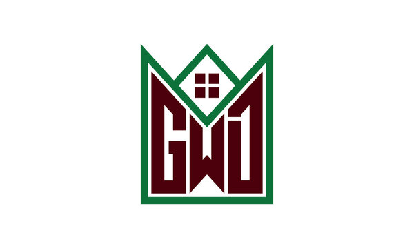 GWD initial letter real estate builders logo design vector. construction ,housing, home marker, property, building, apartment, flat, compartment, business, corporate, house rent, rental, commercial