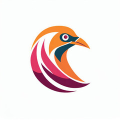 bird logo on a white background 
