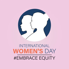 International Women's Day celebrated every year of March 8, Women's right Vector banner, flyer, poster and social medial template design.