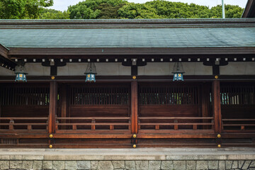 愛知 真清田神社 拝殿の廻廊
