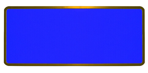 Plaque m&eacute;tallique r&eacute;fl&eacute;chissante bleue