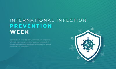 International Infection Prevention Week Paper cut style Vector Design Illustration for Background, Poster, Banner, Advertising, Greeting Card