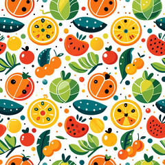 mix fruit patterns for backgrounds