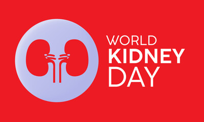 Fototapeta premium World Kidney Day Observed every year of March 14, Medical Awareness Vector banner, flyer, poster and social medial template design.