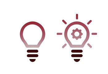 Lamp icon symbol red with texture