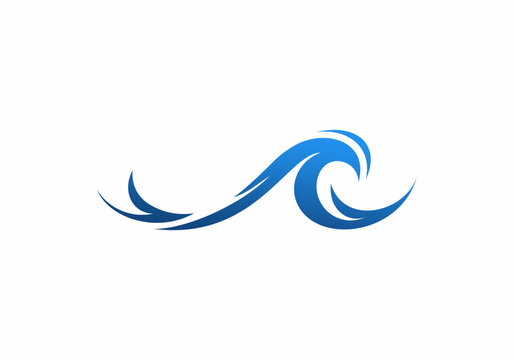sea water wave logo design, graphic element for logo	
