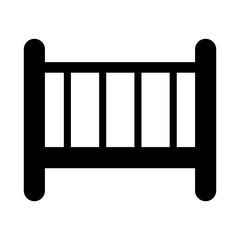 Baby crib icon