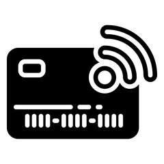 Online payment icon, glyph icon style