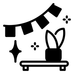 Decoration icon, glyph icon style