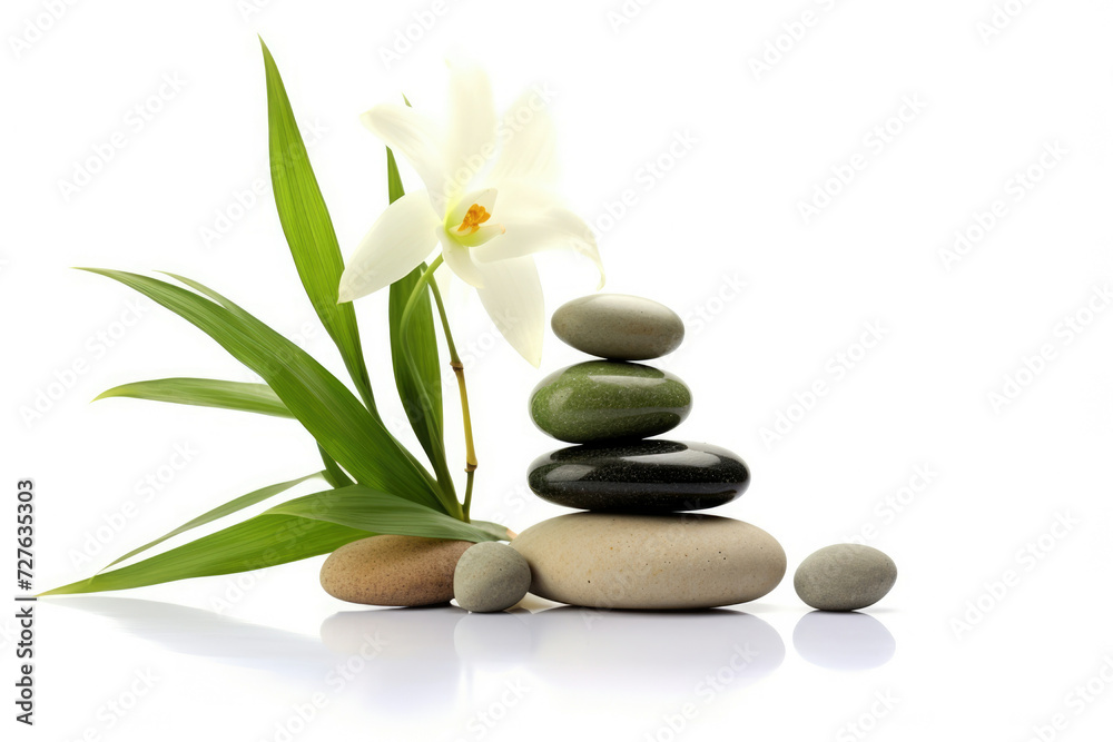 Wall mural health background pebble nature spa flower beauty stones zen wellness relaxation